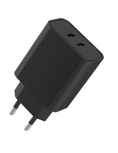 Ntech Ntech USB C Adapter 2 poorten - USB C Oplader 35w Zwart