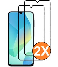 Ntech Full Cover Screenprotector Geschikt voor Samsung Galaxy A07 Zwart 2pack