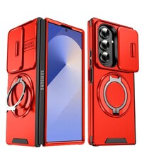 Ntech Hoesje Geschikt voor Samsung Galaxy Fold 7 hoesje Rood