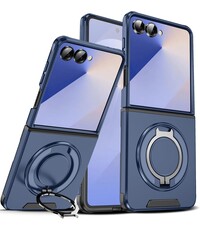 Ntech Hoesje Geschikt voor Samsung Galaxy Flip 7 hoesje Blauw