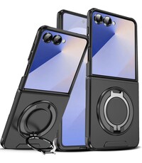 Ntech Hoesje Geschikt voor Samsung Galaxy Flip 7 hoesje Zwart