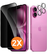 Ntech Privacy screenprotector Geschikt voor iPhone 16 Plus screenprotector