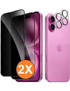Ntech Privacy screenprotector Geschikt voor iPhone 16 Plus screenprotector