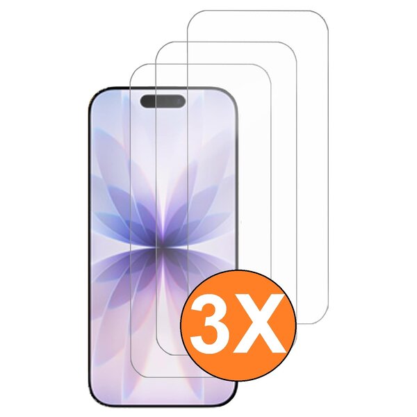 Ntech Screenprotector Geschikt voor iPhone 17 screenprotector Beschermglas – gehard glas tempered glass – 3 Stuks
