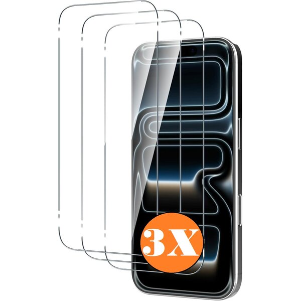 Ntech Screenprotector Geschikt voor iPhone 17 Pro Max screenprotector Beschermglas – gehard glas tempered glass – 3 Stuks