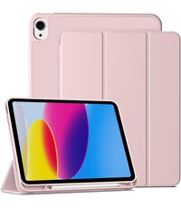 Ntech Hoes geschikt voor iPad A16 hoes - ipad 2025 hoes Rose Goud