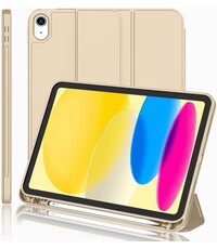 Ntech Hoes geschikt voor iPad A16 hoes - ipad 2025 hoes Goud