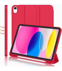 Ntech Hoes geschikt voor iPad A16 hoes - ipad 2025 hoes Rood