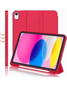 Ntech Hoes geschikt voor iPad A16 hoes - ipad 2025 hoes Rood
