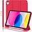 Ntech Hoes geschikt voor iPad A16 hoes - ipad 2025 hoes Rood - iPad (A16) 11th/10th Generation Case(2025/2022) met pencil houder - Smart bookcase