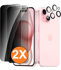 Ntech Privacy screenprotector Geschikt voor iPhone 15 Plus screenprotector