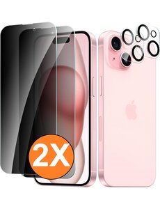 Ntech Privacy screenprotector Geschikt voor iPhone 15 Plus screenprotector