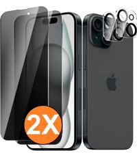 Ntech Privacy screenprotector Geschikt voor iPhone 15 screenprotector