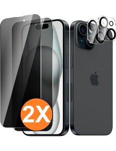Ntech Privacy screenprotector Geschikt voor iPhone 15 screenprotector