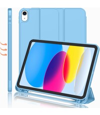 Ntech Hoes geschikt voor iPad A16 hoes - ipad 2025 hoes Licht Blauw