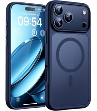 Ntech Hoesje Geschikt voor iPhone 17 Pro Hoesje Donker Blauw