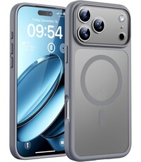 Ntech Hoesje Geschikt voor iPhone 17 Pro Hoesje Grijs