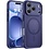 Ntech Hoesje Geschikt voor iPhone 17 Pro Max Hoesje Donker Blauw - Hoesje Geschikt voor MagSafe iPhone 17 Pro Max - Shockproof Back Cover met Lens beschermer
