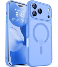 Ntech Hoesje Geschikt voor iPhone 17 Pro Max Hoesje Licht Blauw
