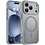Ntech Hoesje Geschikt voor iPhone 17 Pro Max Hoesje Gray - Hoesje Geschikt voor MagSafe iPhone 17 Pro Max - Shockproof Back Cover met Lens beschermer