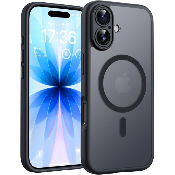Ntech Hoesje Geschikt voor iPhone 17 Hoesje Zwart - Hoesje Geschikt voor MagSafe iPhone 17 - Shockproof Back Cover met Lens beschermer