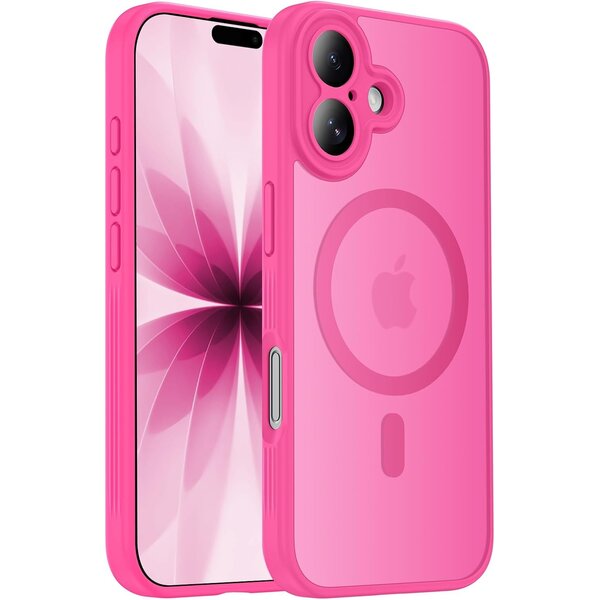 Ntech Hoesje Geschikt voor iPhone 17 Hoesje Roze - Hoesje Geschikt voor MagSafe iPhone 17 - Shockproof Back Cover met Lens beschermer