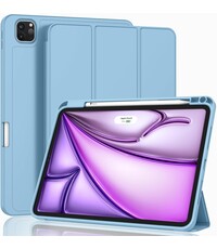 Ntech Tablet Hoes Geschikt voor iPad Air 13 Inch Hoes Licht Blauw