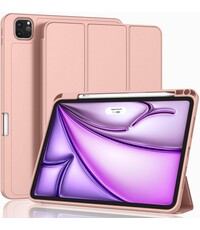 Ntech Tablet Hoes Geschikt voor iPad Air 13 Inch Hoes Rose Goud