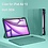 Ntech Tablet Hoes Geschikt voor iPad Air 13 Inch Hoes Pine Groen - Tri-fold Tablet Hoesje Case, iPad Air (2025) M3 / Air 13 inch (2024) M2 Trifold Stand Smart Case