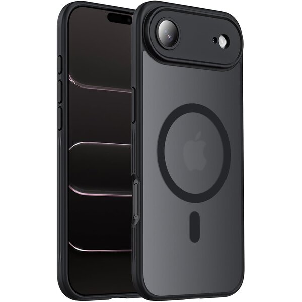 Ntech Hoesje Geschikt voor iPhone Air Hoesje Zwart - Hoesje Geschikt voor MagSafe iPhone Air - Shockproof Back Cover met Lens beschermer