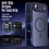 Ntech Hoesje Geschikt voor iPhone Air Hoesje Donker Blauw - Hoesje Geschikt voor MagSafe iPhone Air - Shockproof Back Cover met Lens beschermer