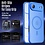 Ntech Hoesje Geschikt voor iPhone Air Hoesje Licht Blauw - Hoesje Geschikt voor MagSafe iPhone Air - Shockproof Back Cover met Lens beschermer