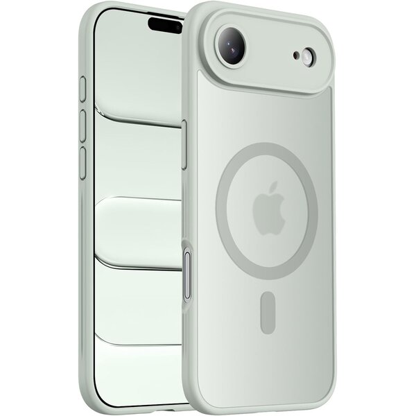 Ntech Hoesje Geschikt voor iPhone Air Hoesje Gray - Hoesje Geschikt voor MagSafe iPhone Air - Shockproof Back Cover met Lens beschermer