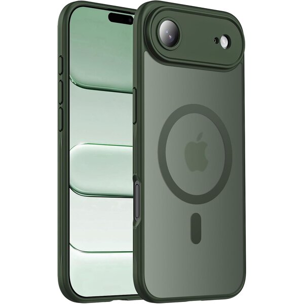 Ntech Hoesje Geschikt voor iPhone Air Hoesje Pine Groen - Hoesje Geschikt voor MagSafe iPhone Air - Shockproof Back Cover met Lens beschermer
