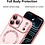 Ntech Magsafe Hoesje Geschikt voor iPhone 17 Pro Max hoesje Transparant / Rose Goud - Lens beschermer – backcover