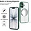 Ntech Magsafe Hoesje Geschikt voor iPhone 17 hoesje Transparant / Groen - Lens beschermer – backcover