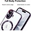Ntech Magsafe Hoesje Geschikt voor iPhone 17 hoesje Transparant / Paars - Lens beschermer – backcover