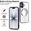 Ntech Magsafe Hoesje Geschikt voor iPhone 17 hoesje Transparant / Paars - Lens beschermer – backcover