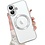 Ntech Magsafe Hoesje Geschikt voor iPhone 17 hoesje Transparant / Zliver - Lens beschermer – backcover