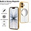 Ntech Magsafe Hoesje Geschikt voor iPhone 17 hoesje Transparant / Goud - Lens beschermer – backcover