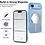 Ntech Magsafe Hoesje Geschikt voor iPhone Air hoesje Transparant / Blauw - Lens beschermer – backcover