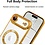 Ntech Magsafe Hoesje Geschikt voor iPhone Air hoesje Transparant / Goud - Lens beschermer – backcover