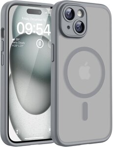 Ntech Hoesje Geschikt voor iPhone 15 Plus Hoesje Grijs