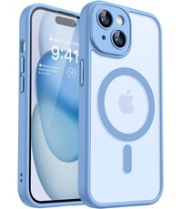 Ntech Hoesje Geschikt voor iPhone 15 Plus Hoesje Licht Blauw