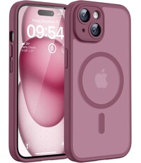 Ntech Hoesje Geschikt voor iPhone 15 Plus Hoesje Pruim