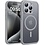 Ntech Hoesje Geschikt voor iPhone 15 Pro Hoesje Grijs - Hoesje Geschikt voor MagSafe iPhone 15 Pro - Shockproof Back Cover met Lens beschermer