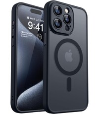 Ntech Hoesje Geschikt voor iPhone 15 Pro Max Hoesje Zwart