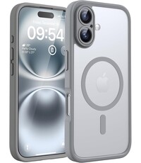 Ntech Hoesje Geschikt voor iPhone 16 Hoesje Grijs