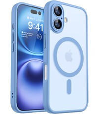 Ntech Hoesje Geschikt voor iPhone 16 Plus Hoesje Licht Blauw