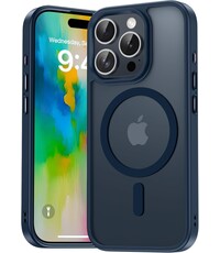 Ntech Hoesje Geschikt voor iPhone 16 Pro Hoesje Donker Blauw